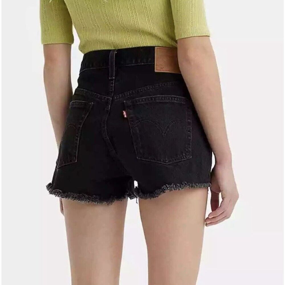 Levi’s 501 High Rise Women’s Denim Jean Shorts Stowaway Black Size 29. NWT. 7/5 - Picture 2 of 7
